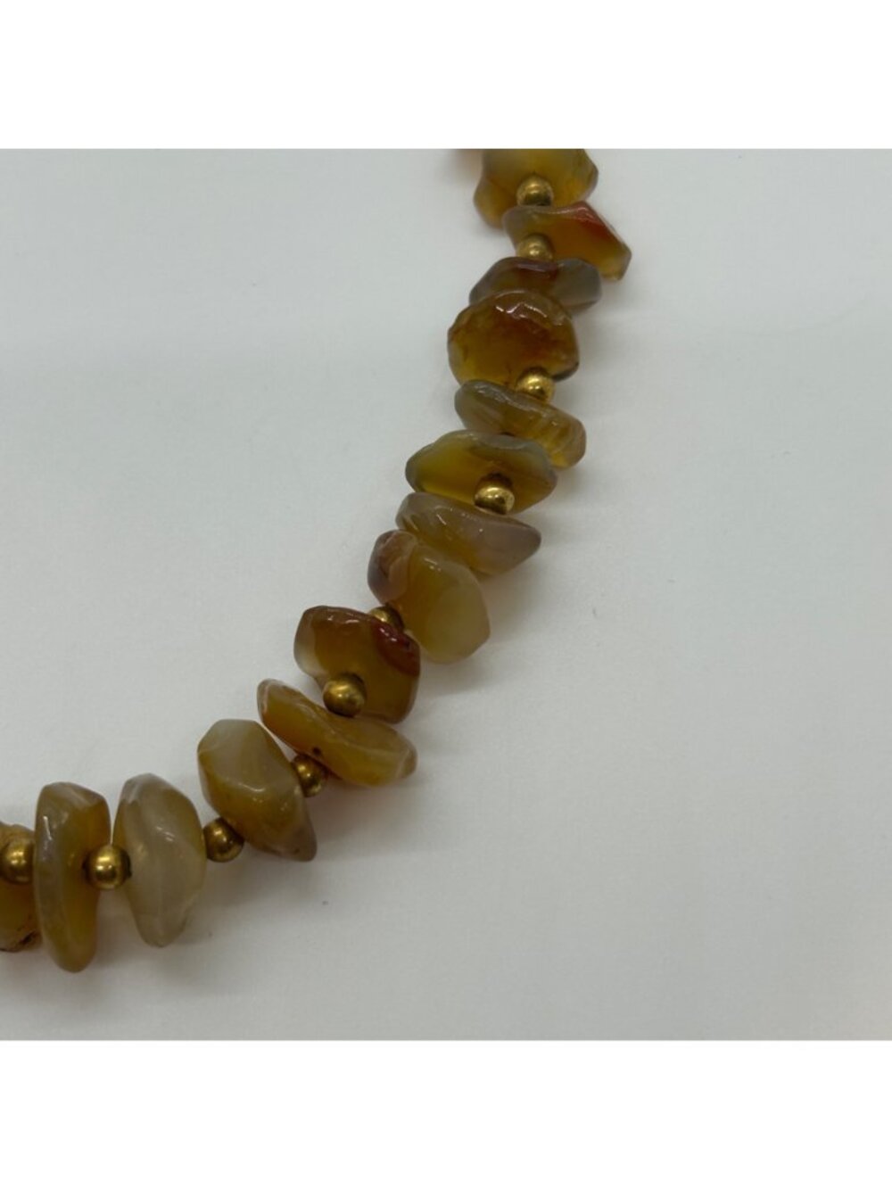 Vintage Amber Nugget Necklace Graduated Honey Chips Gemstone Boho Statement - Picture 8 of 16
